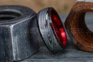Damascus Steel Ring, Damascus Steel Wedding Ring, Damascus Steel Wedding Band
