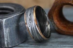 Damascus Steel Ring, Damascus Steel Wedding Ring, Damascus Steel Wedding Band