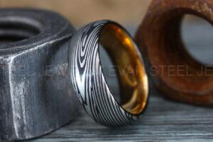 Damascus Steel Ring, Damascus Steel Wedding Ring, Damascus Steel Wedding Band