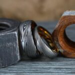 Damascus Steel Ring, Damascus Steel Wedding Ring, Damascus Steel Wedding Band - Image 5