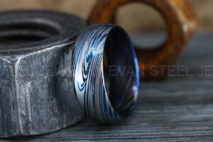 Damascus Steel Ring, Damascus Steel Wedding Ring, Damascus Steel Wedding Band