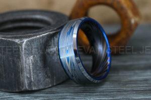 Damascus Steel Ring, Damascus Steel Wedding Ring, Damascus Steel Wedding Band