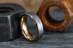 Damascus Steel Ring, Damascus Steel Wedding Ring, Damascus Steel Wedding Band
