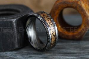 Damascus Steel Ring, Damascus Steel Wedding Ring, Damascus Steel Wedding Band