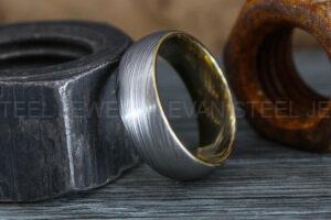 Damascus Steel Ring, Damascus Steel Wedding Ring, Damascus Steel Wedding Band