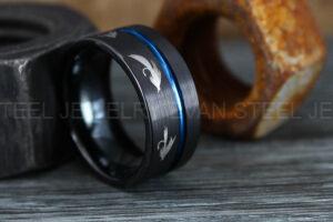 Fishing Ring, Fly Fishing Ring, Fly Fishing Wedding Band, Fishing Wedding Ring