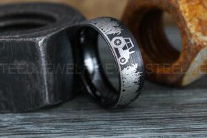 Farm Ring, Tractor Ring, Rancher Ring, Cattle Rancher Ring, Cattle Ring, Cowboys Rings, Farmer Ring, Cowboys Wedding Band