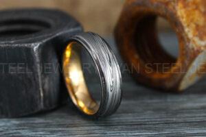 Damascus Steel Ring, Damascus Steel Wedding Ring, Damascus Steel Wedding Band