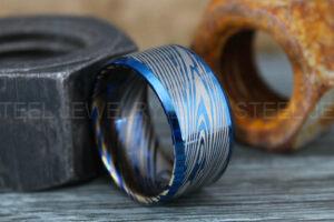 Damascus Steel Ring, Damascus Steel Wedding Ring, Damascus Steel Wedding Band