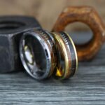 Wood Rings, Wood Wedding Bands, Silver Wedding Bands, Koa Wood Wedding Rings