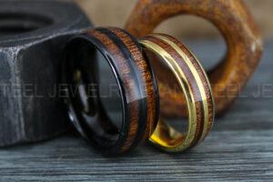 Wood Rings, Wood Wedding Bands, Couple Wedding Bands, Koa Wood Wedding Rings