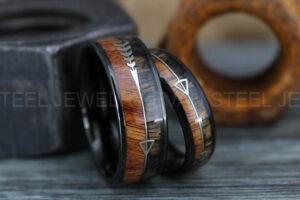Wood Rings, Wood Wedding Bands, Couple Wedding Bands, Koa Wood Wedding Rings