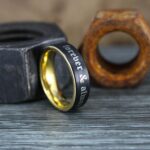 Couple Rings, Matching Couple Rings, His and Her Couple Rings, Couple Wedding Rings, Forever and Always Rings, Couple Jewelry, Black Ring - Image 5