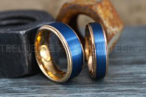 Couple Rings, Couple Wedding Bands, Matching Couple Rings, Rose Gold Wedding Bands