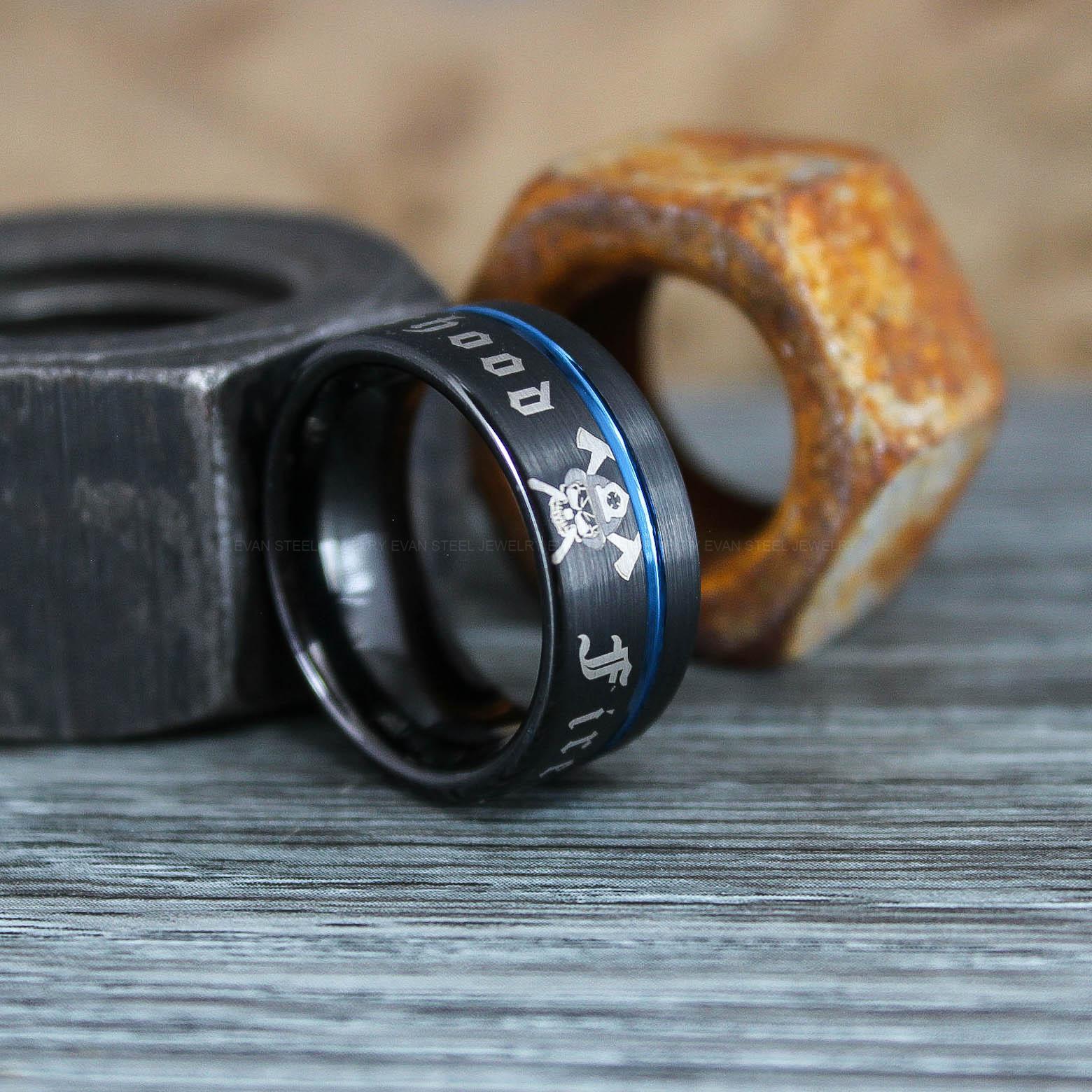 IMG_0959 Fire Department Ring, Fireman Wedding Band, Firefighter Ring, Firefighter Jewelry, Fireman Jewelry - Image 1